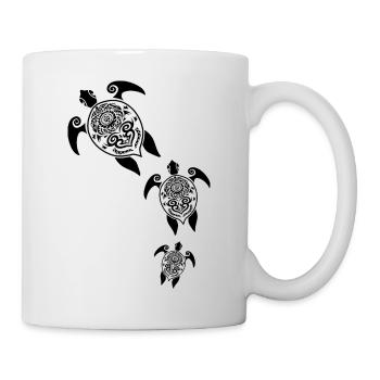 Maori Turtles Group Tattoo Gift Idea - Mug - white - Right