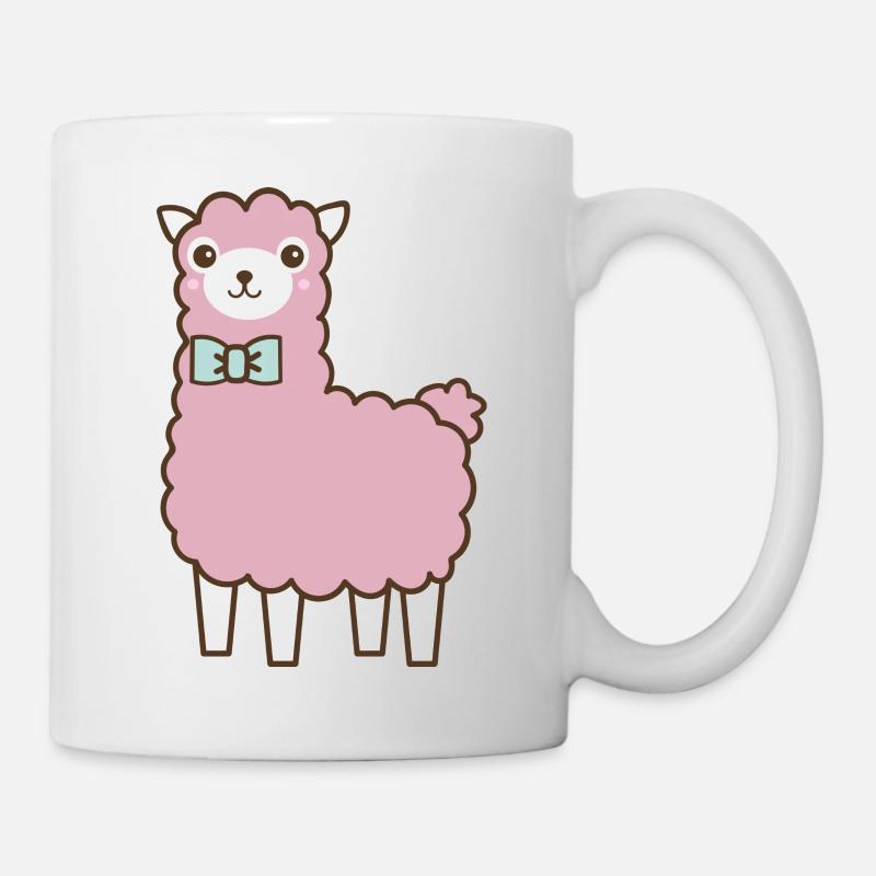 lama moelleux - Mug blanc - blanc