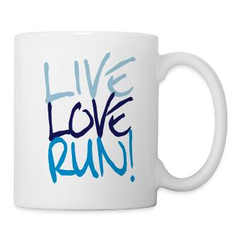 Exécuter vivre l'amour! - Mug blanc - blanc - Droite