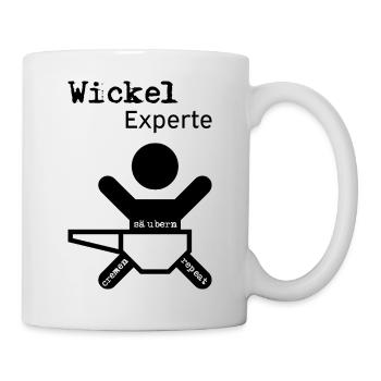 Wickel Experte - Baby - Geburt - Eltern - Tasse - Weiß - Rechts