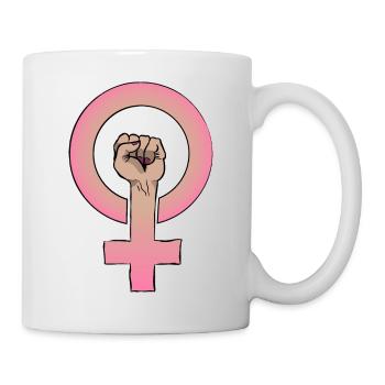 Girl power fist - Mug blanc - blanc - Droite