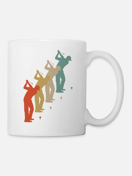 Retro Vintage Style Golf Golfer Golfer - Mug - white