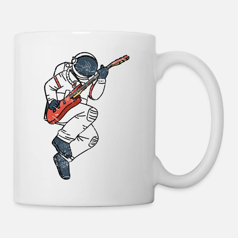 ASTRONAUT E-Gitarre lustiges Weltall Geschenk - Tasse - Weiß