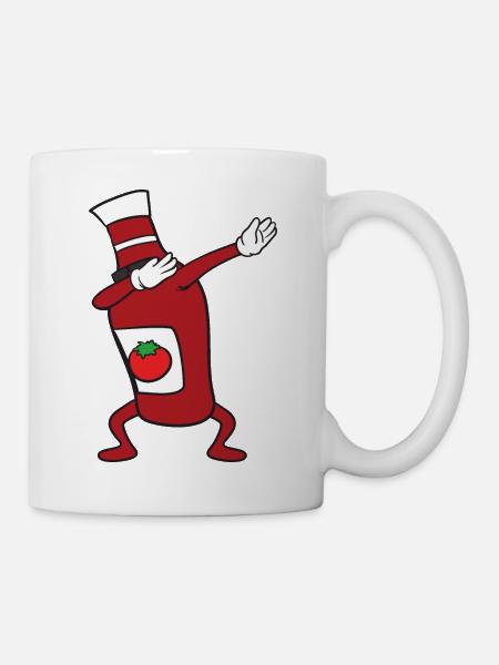 Dabbing Dab Ketchup Flasche - Tasse - Weiß