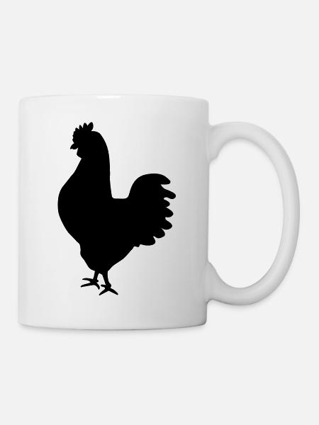 huhn_silhouette_f1 - Tasse - Weiß