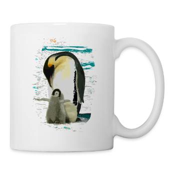 Pinguin - Tasse - Weiß - Rechts