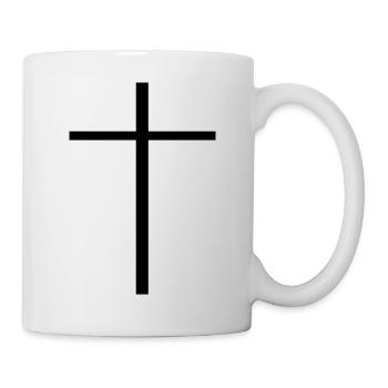 Croix noire - Mug blanc - blanc - Droite