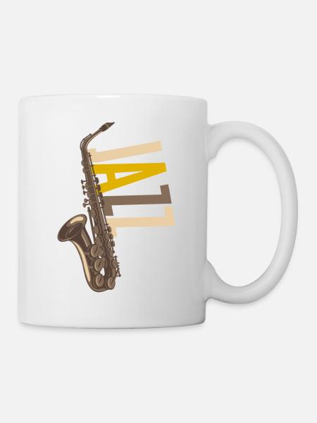 Jazz saxophone - Mug - white
