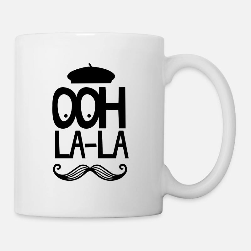 French Mustache Oh La La - Mug - white