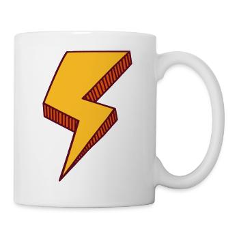 Flash symbol form - Mug blanc - blanc - Droite