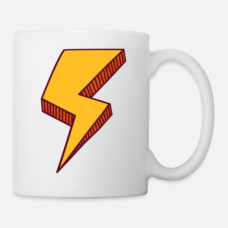 Blitz symbol form - Tasse - Weiß