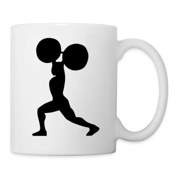 Gewichtheber - Tasse - Weiß - Rechts
