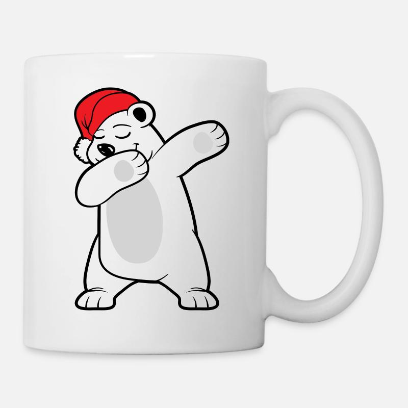 Dabbing Dab Dancing Polar Bear Christmas - Mug - white
