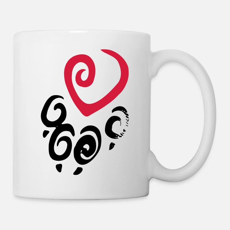 heart paw paw print - Mug - white