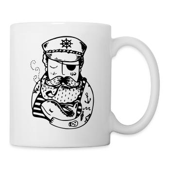 Kapitän Seemann - Tasse - Weiß - Rechts