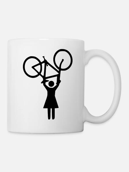 vélo femme - Mug blanc - blanc