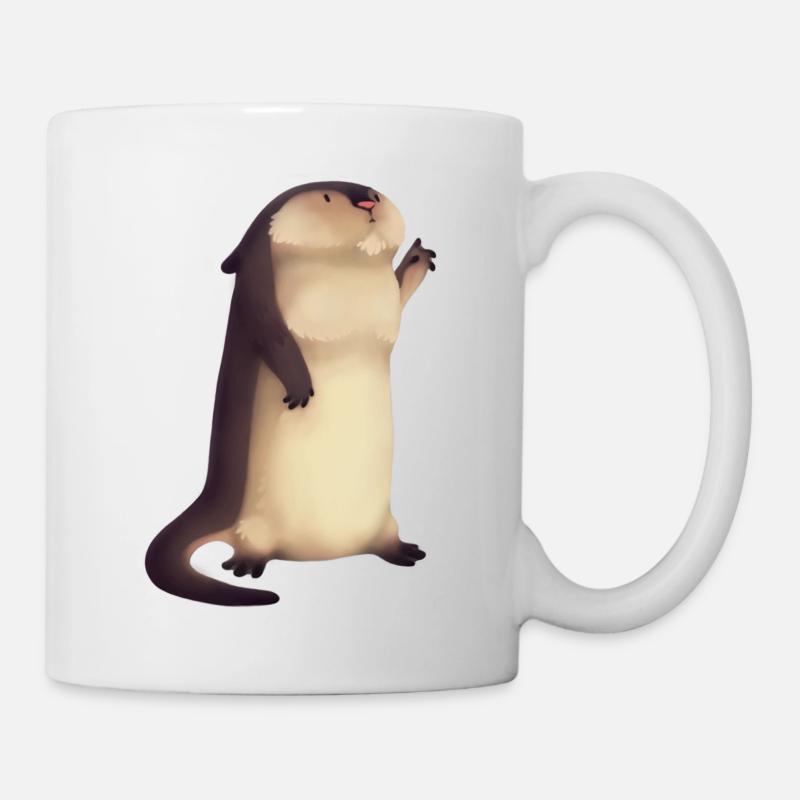 Illustration de la loutre - Mug blanc - blanc