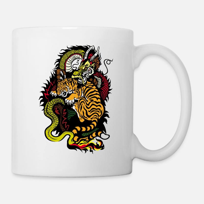 Dragon Serpent Tigre - Mug blanc - blanc