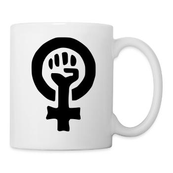 frauenpowerfaust - Tasse - Weiß - Rechts