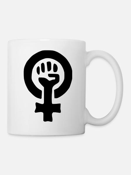 frauenpowerfaust - Tasse - Weiß