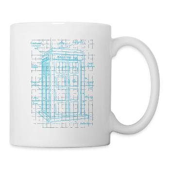 Time machine plan - Mug blanc - blanc - Droite