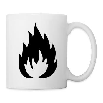 Flamme - Tasse - Weiß - Rechts