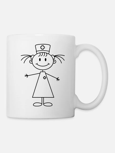 nurse - Kop/krus - hvid
