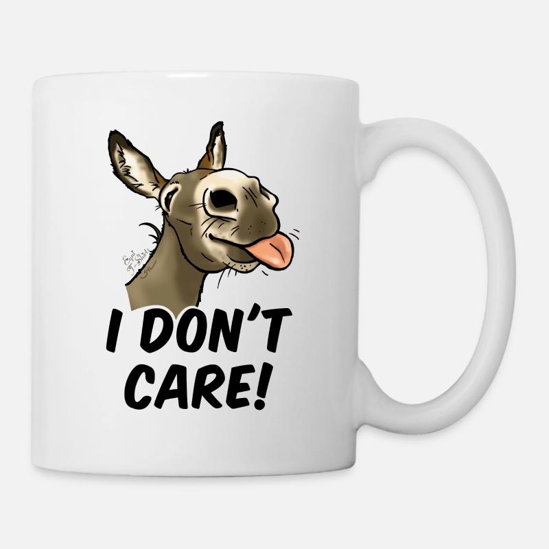 Ane "I do not care!" (black text) - Mug - white