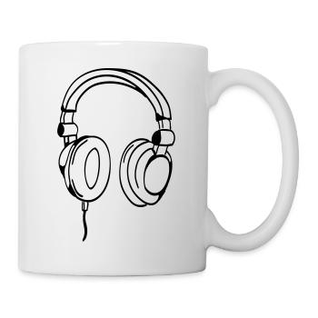 kopfhörer - Tasse - Weiß - Rechts