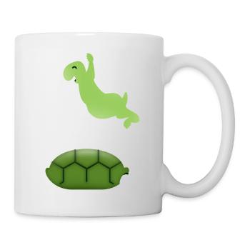 Spring turtle / Springerschildkröte (DDP) - Mug - white - Right
