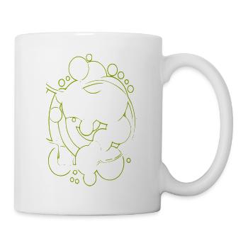 Abstraktes Muster - Tasse - Weiß - Rechts