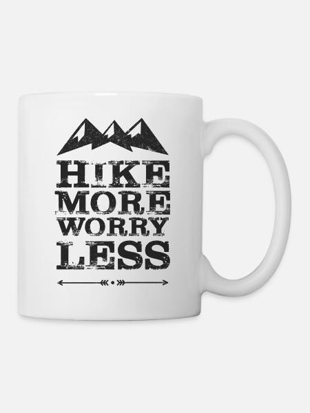 Hike more black - Mug - white