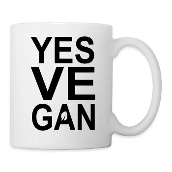 Yes ve gan - vegan - vegan - Mug blanc - blanc - Droite