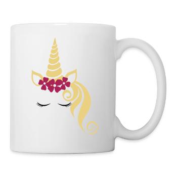 blond unicorn - Mug - white - Right