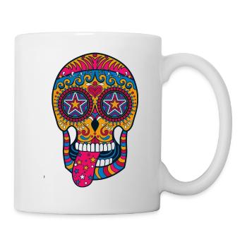 Crâne de sucre - Mug blanc - blanc - Droite