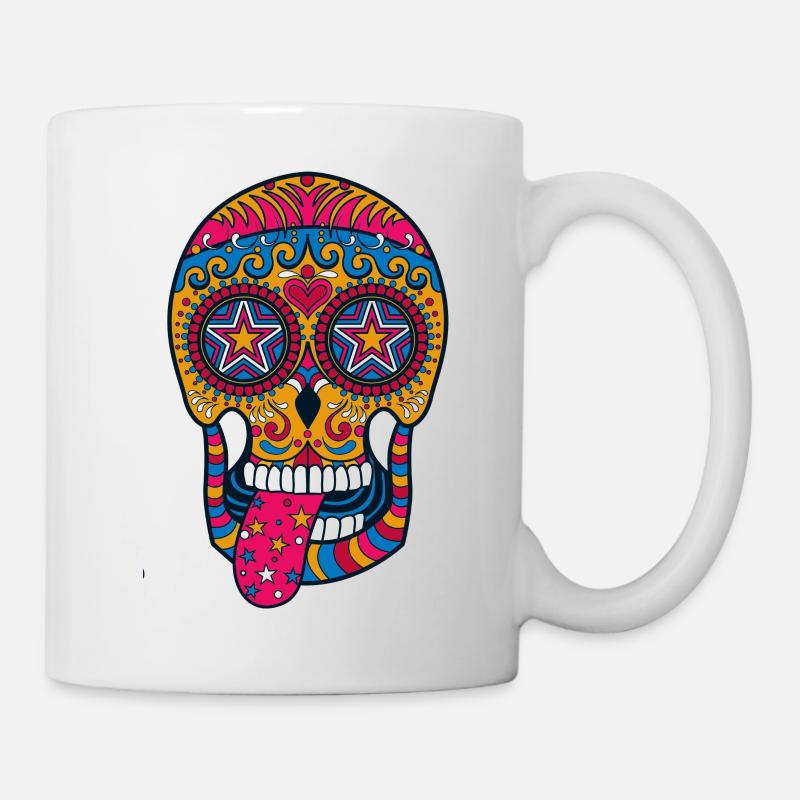 Sugar Skull - Tasse - Weiß