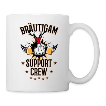 152 Marié Support crew Mittelfinger Hirsch - Mug blanc - blanc - Droite