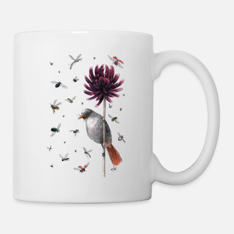 Vogel & Fliege - Tasse - Weiß