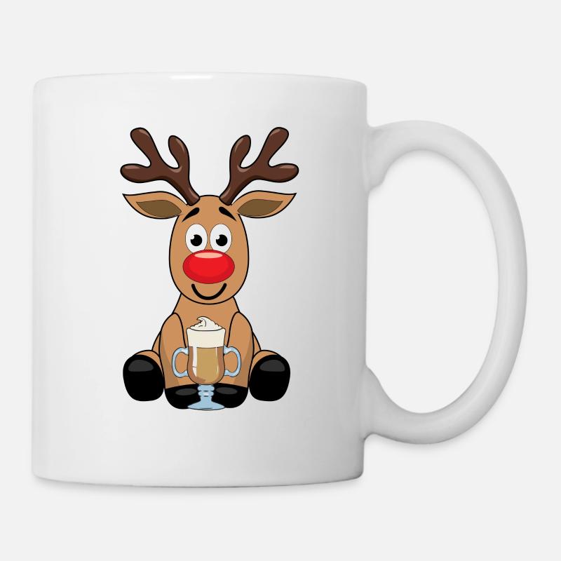 Rudolf Rennes avec chocolat chaud - Mug blanc - blanc