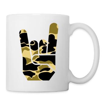 camou rock hand - Tasse - Weiß - Rechts