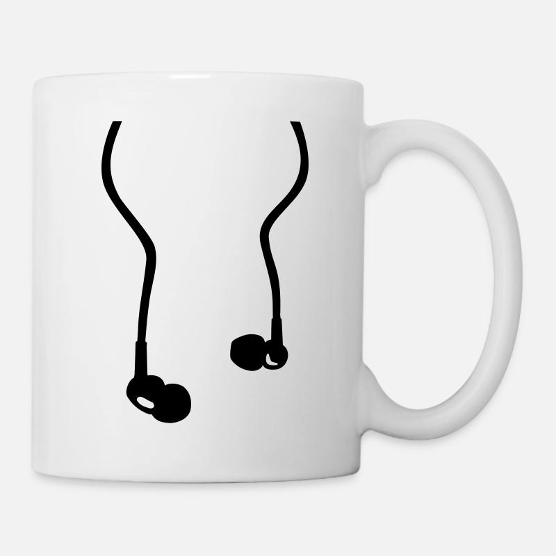 Kopfhörer - Tasse - Weiß