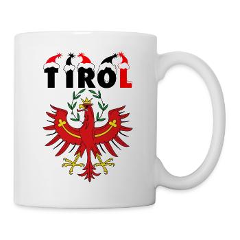 Tirol T-Shirt mit Weihnachts Mützen - Tasse - Weiß - Rechts