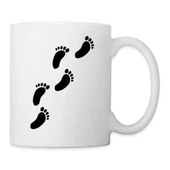 footprints - Mug - white - Right