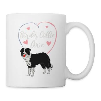 Border Collie Dog Dog Mum Gift Shirt Daddy - Mug - white - Right
