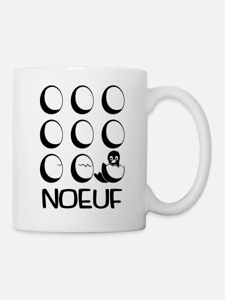 Noeuf poussin N B - Mug blanc - blanc