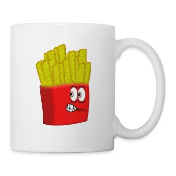 lustige Pommes - Tasse - Weiß - Rechts