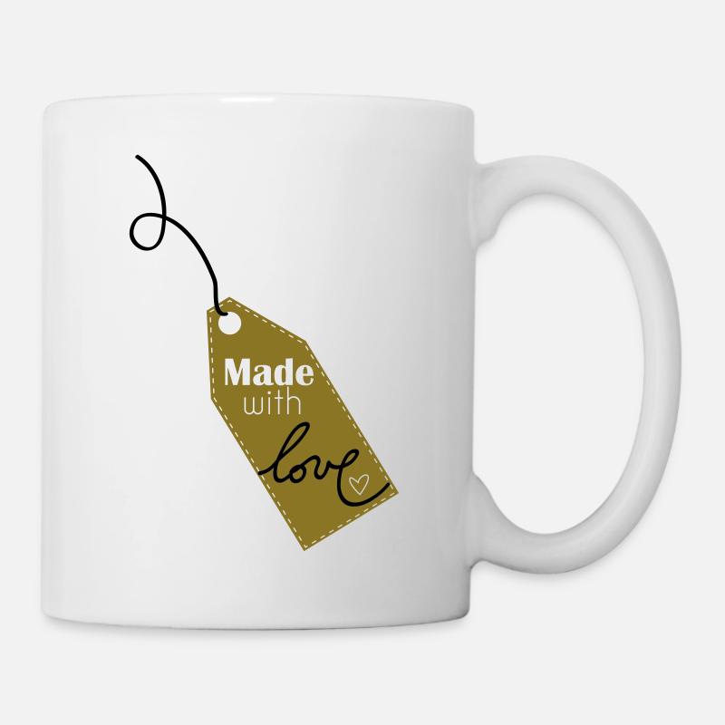 Mit Liebe gemacht - Tasse - Weiß