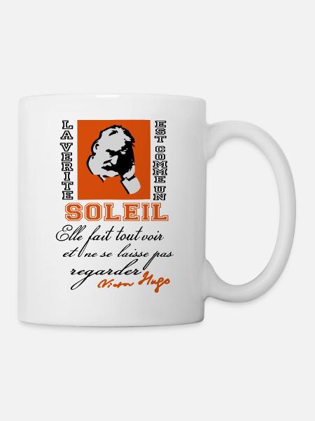 La Vérité soleil citation Victor Hugo - Mug blanc - blanc