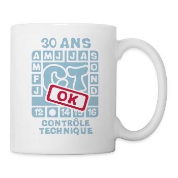 30 ans controle technique anniversaire - Mug blanc - blanc - Droite