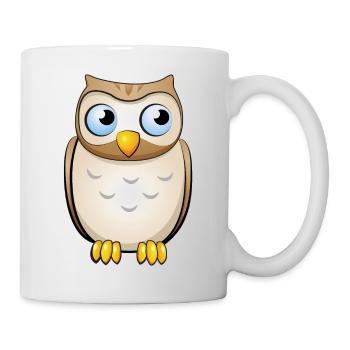 Chouette - Mug blanc - blanc - Droite